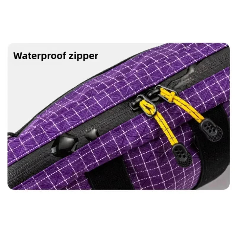 Ultralight Waterproof Fiber Waist Pack 1.1L, Multi-pocket Outdoor Waist Bag for Running Cycling Camping
