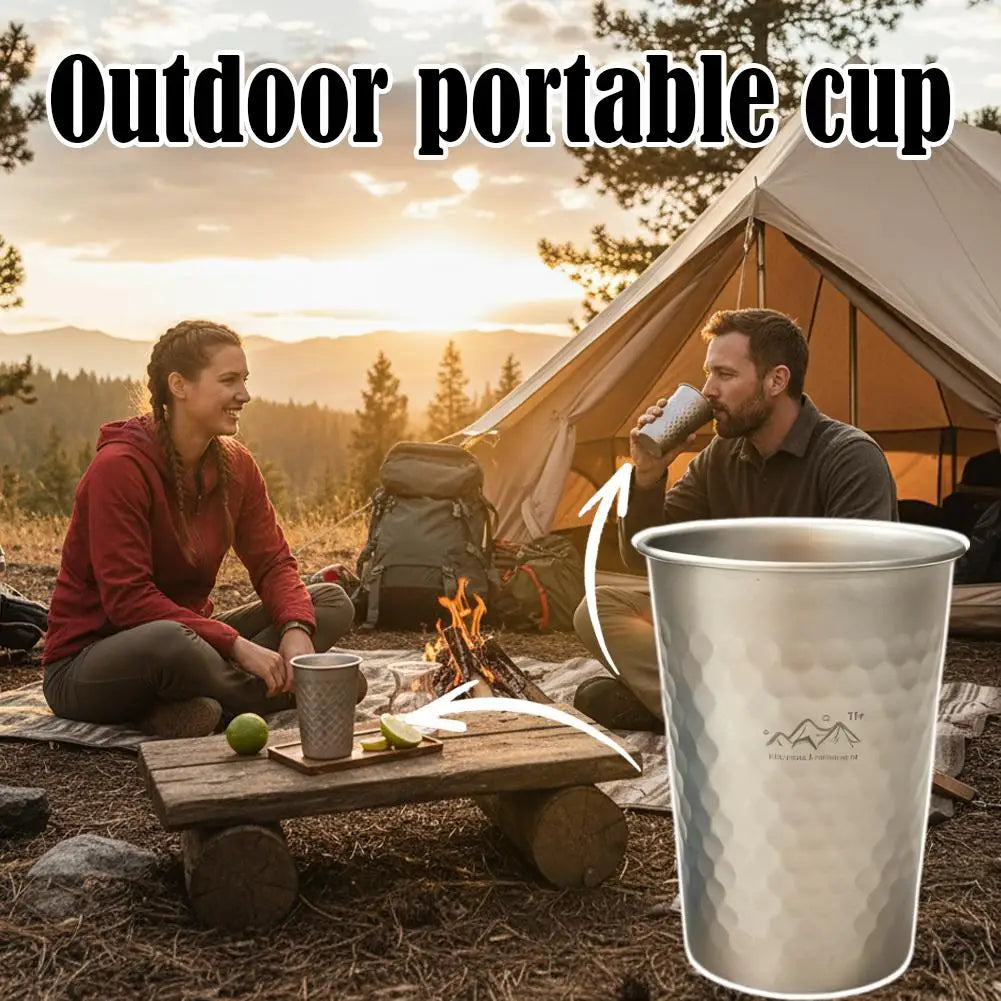 1pcs Pure Titanium Drinking Cups Water Tumblers Ultra-Light Coffee Juicy Cups for Home Outdoor Camping Picnic Beer Cups