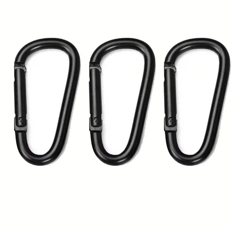 3/6/10Pcs Alloy Aluminum Carabiner Set: Multi - Purpose Tactical Hooks for Key, Camping, Survival & EDC Outdoor Keychain Clips