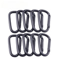 3/6/10Pcs Alloy Aluminum Carabiner Set: Multi - Purpose Tactical Hooks for Key, Camping, Survival & EDC Outdoor Keychain Clips