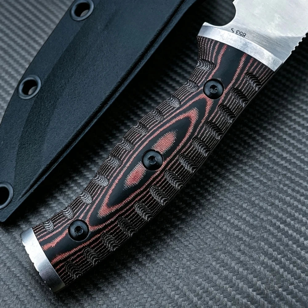 853 Portable Outdoor Activities Gear Camping Fishing Climbing Essential Wilderness Adventure Rock Climbing Fixed Knife EDC Tools