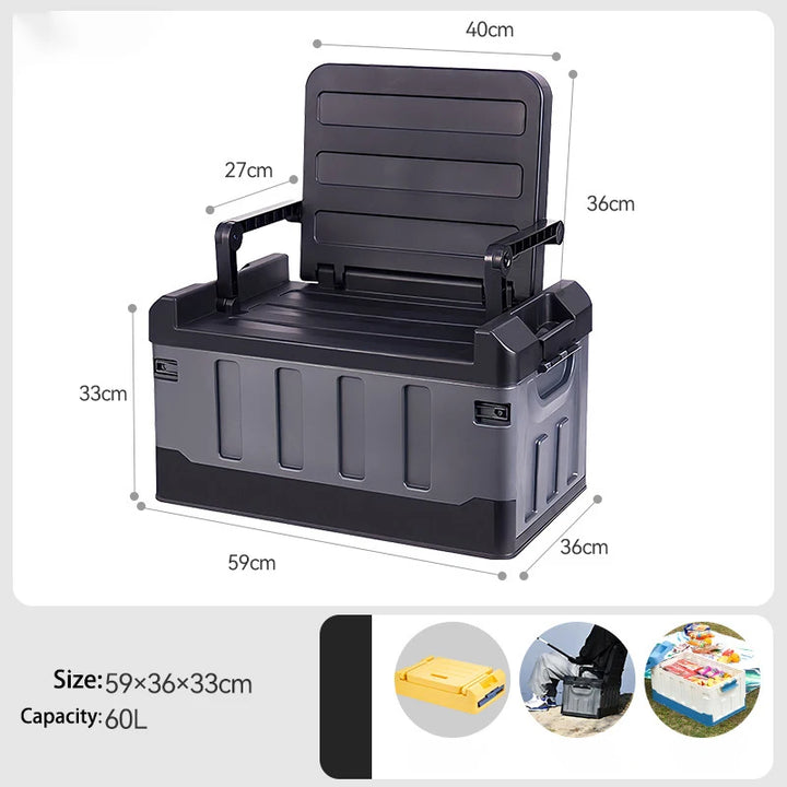 60L Foldable Outdoor Storage Box