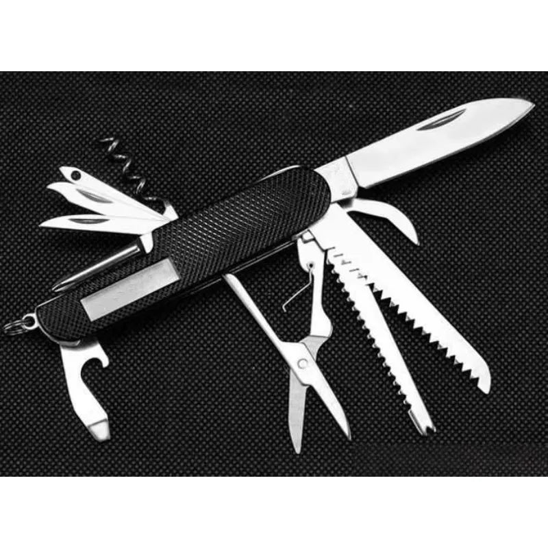Multifunction Folding Pocket Knife Swiss Style Outdoor Portable Survival Straight Blade Tool