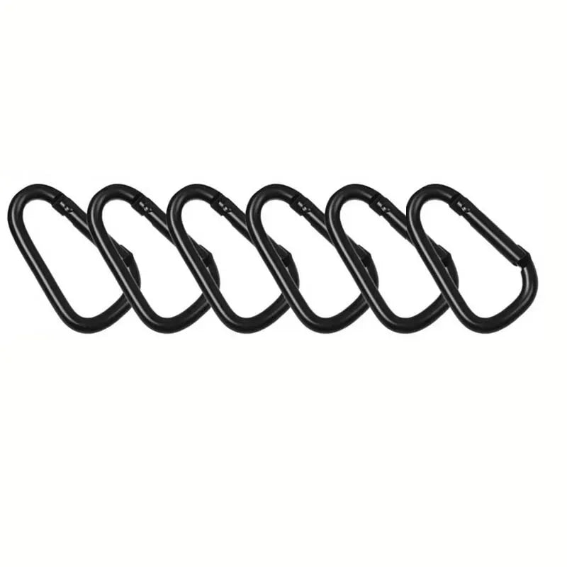 3/6/10Pcs Alloy Aluminum Carabiner Set: Multi - Purpose Tactical Hooks for Key, Camping, Survival & EDC Outdoor Keychain Clips