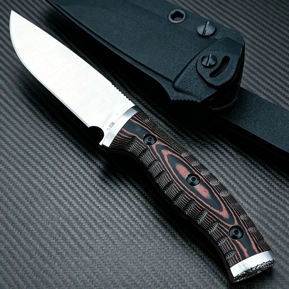 853 Portable Outdoor Activities Gear Camping Fishing Climbing Essential Wilderness Adventure Rock Climbing Fixed Knife EDC Tools