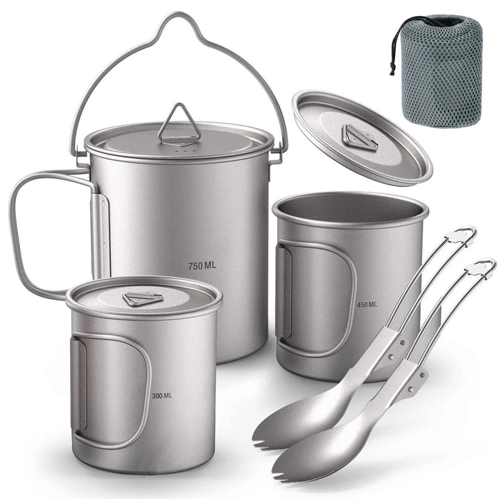 Ultralight Titanium Camping Pot