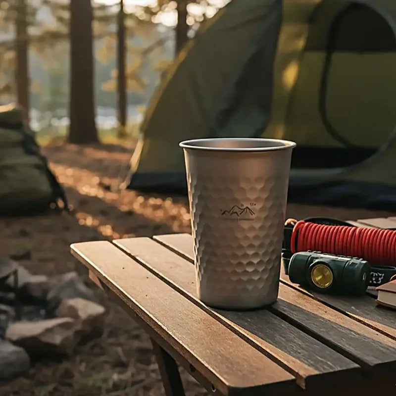 350-600ml Pure Titanium Drinking Cups Water Tumblers Ultra-Light Coffee Juicy Cups for Home Outdoor Camping Picnic Beer Cups