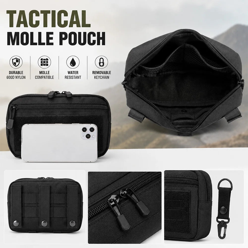Tactical Molle EDC Pouch Outdoor First Aid Kit Pouch Compact Waist Pack Emergency EMT Utility Tool Pouch For Hunting Hiking