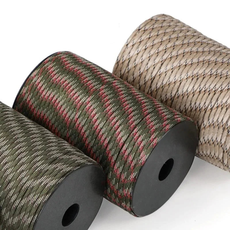 550 Paracord 9 Strand 4mm 100M Outdoor Survival Parachute Rope For Tent Fixing Keychain Lanyard