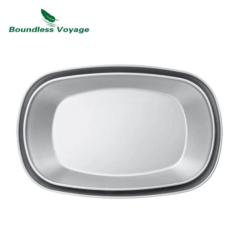 Ultralight Titanium Plate Camping Dinnerware for Fish, Fruits & Snacks | Multi-Color Crystal Options | Outdoor Picnic BBQ Pan