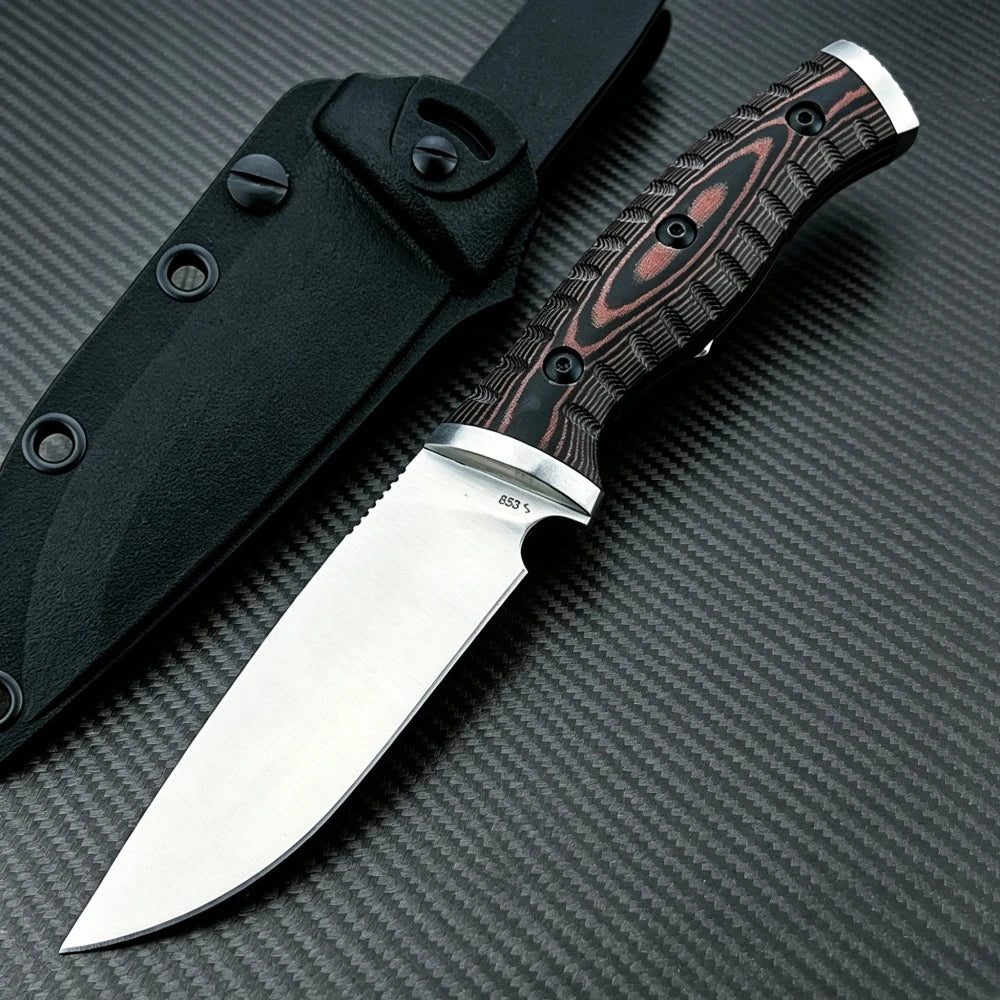 853 Portable Outdoor Activities Gear Camping Fishing Climbing Essential Wilderness Adventure Rock Climbing Fixed Knife EDC Tools