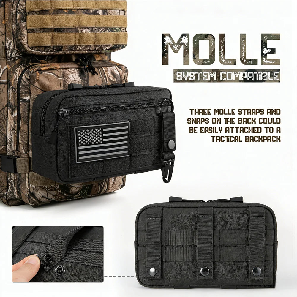 Tactical Molle EDC Pouch Outdoor First Aid Kit Pouch Compact Waist Pack Emergency EMT Utility Tool Pouch For Hunting Hiking