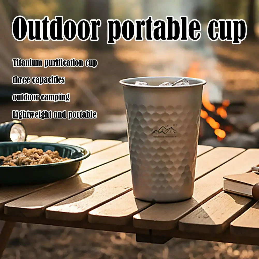 1pcs Pure Titanium Drinking Cups Water Tumblers Ultra-Light Coffee Juicy Cups for Home Outdoor Camping Picnic Beer Cups