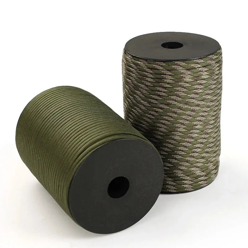 550 Paracord 9 Strand 4mm 100M Outdoor Survival Parachute Rope For Tent Fixing Keychain Lanyard