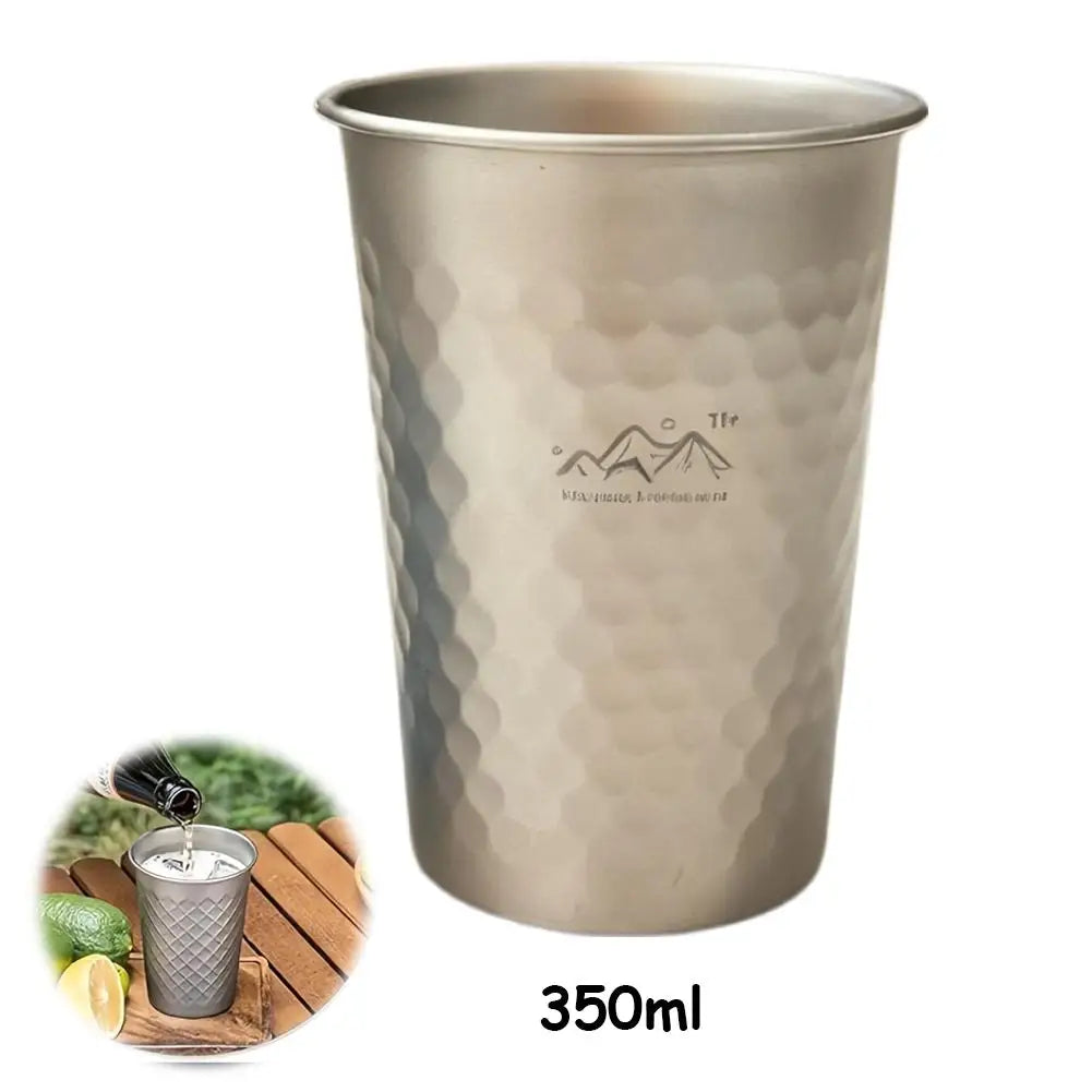 1pcs Pure Titanium Drinking Cups Water Tumblers Ultra-Light Coffee Juicy Cups for Home Outdoor Camping Picnic Beer Cups