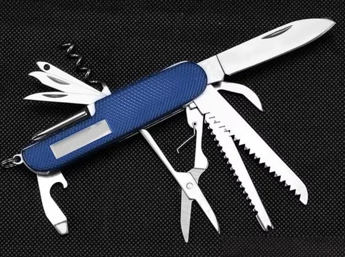 Multifunction Folding Pocket Knife Swiss Style Outdoor Portable Survival Straight Blade Tool