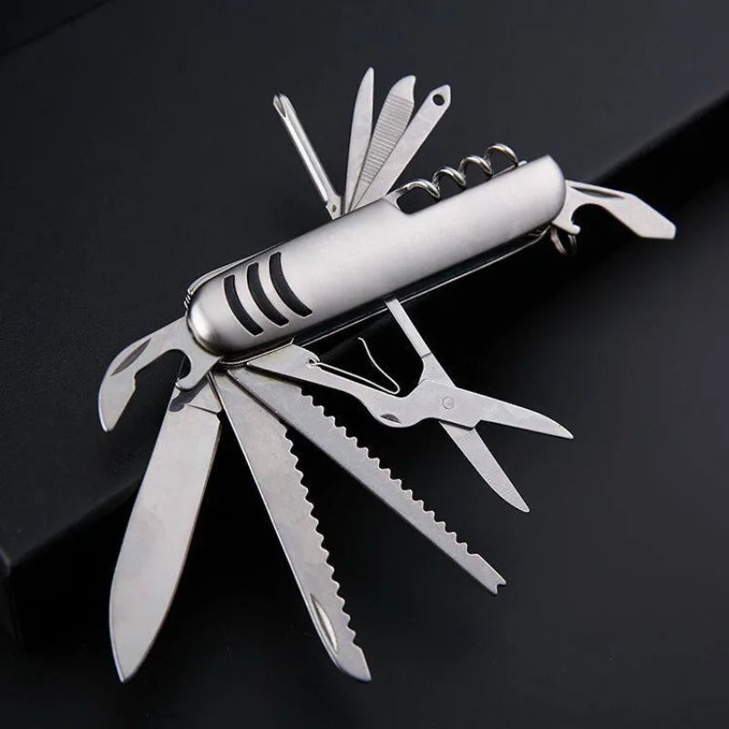 Multifunction Folding Pocket Knife Swiss Style Outdoor Portable Survival Straight Blade Tool