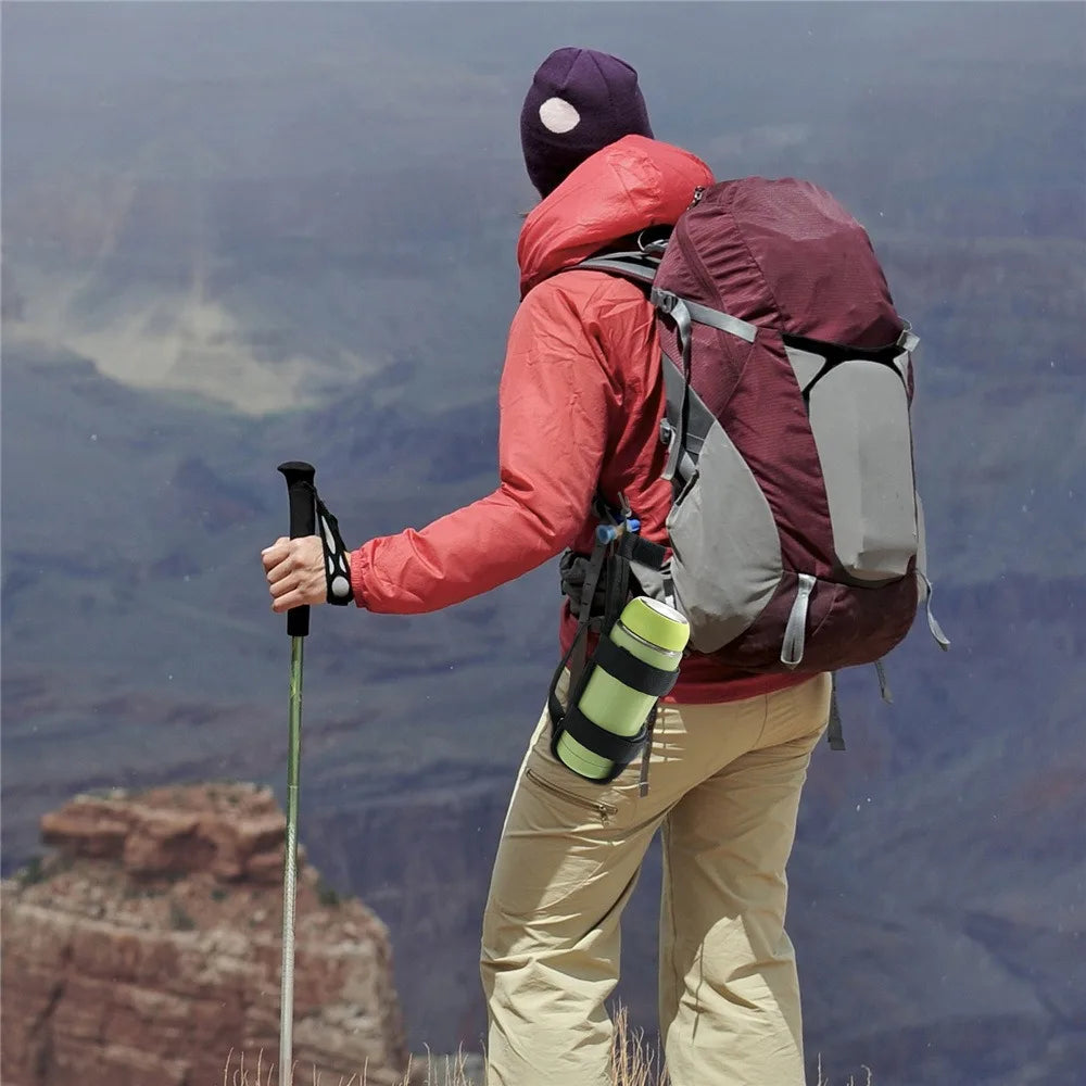 Field Adjustable Water Bottle Bag Portable Water Cup Waist Bag Bottle Holder Outdoor Backpack Accessory for Camping Hiking